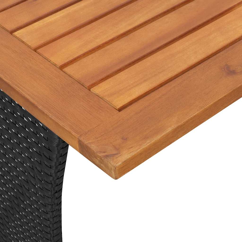 Set mobilier de grădină cu perne, 3 piese, negru, poliratan