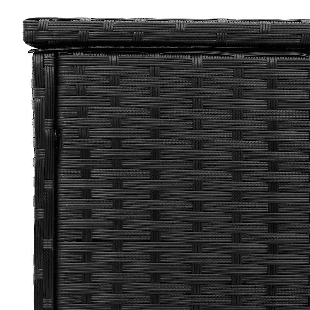 Cutie de perne de exterior Negru 100x55x55,5 cm Poly Rattan