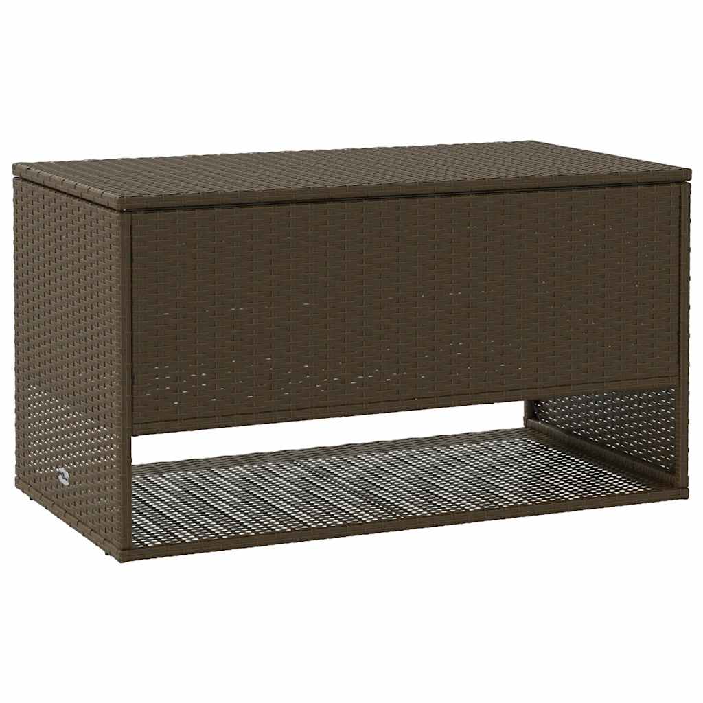 Cutie de perne de exterior maro 100x55x55,5 cm Poly Rattan