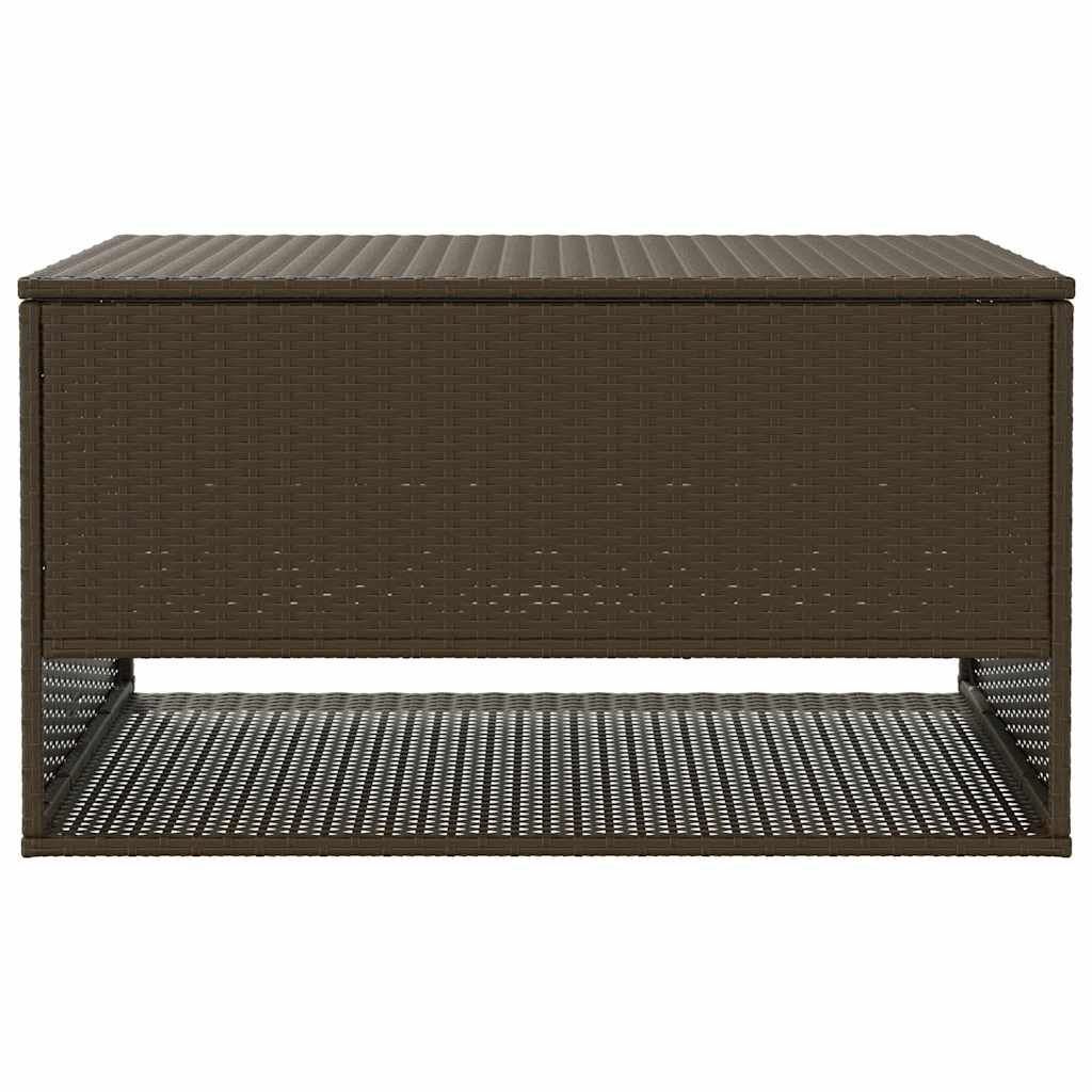 Cutie de perne de exterior maro 100x55x55,5 cm Poly Rattan