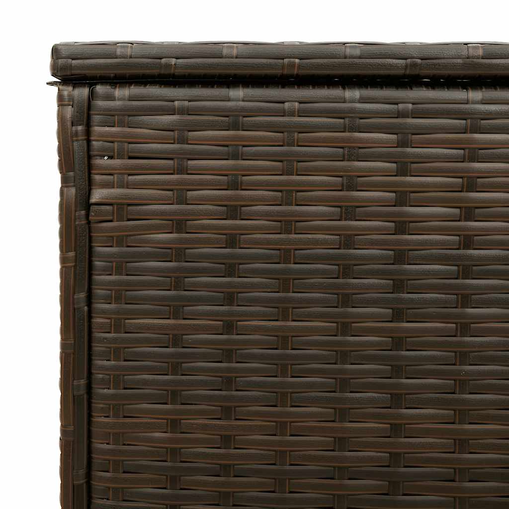 Cutie de perne de exterior maro 100x55x55,5 cm Poly Rattan