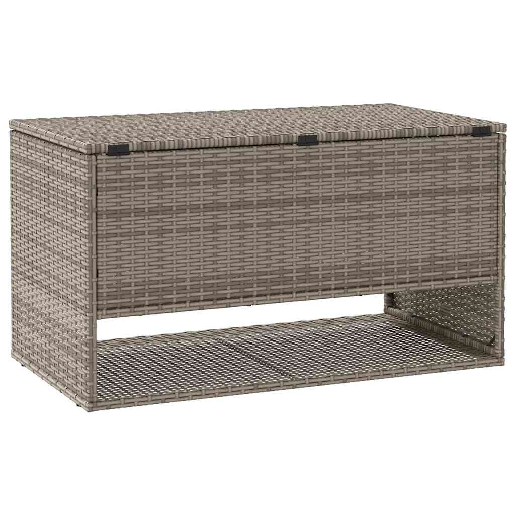 Cutie de perne de exterior gri 100x55x55,5 cm Poly Rattan
