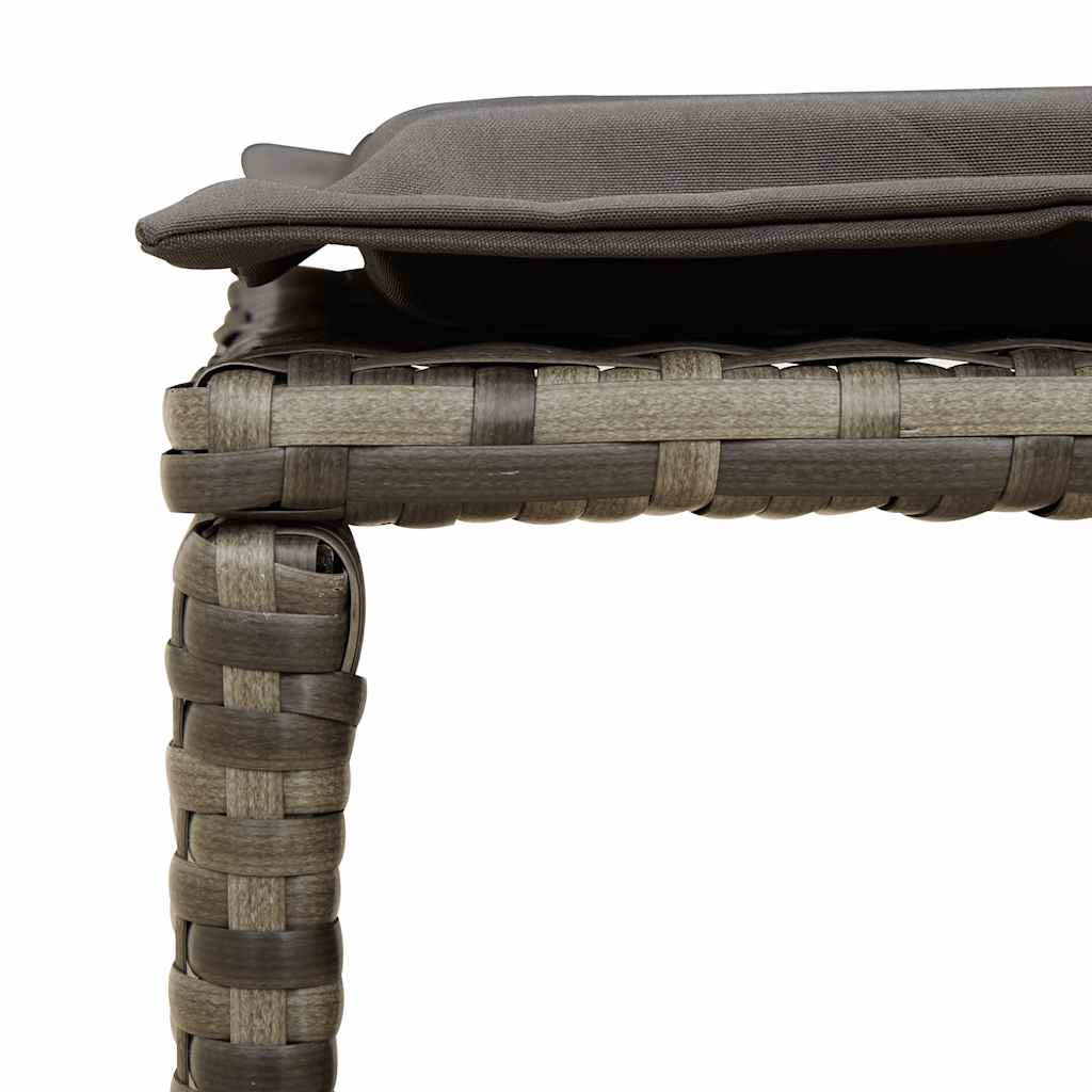 Set canapea grădină 5 piese cu perne stivuibile polirattan gri