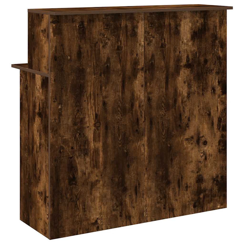 Birou de recepție stejar afumat 100x50x103,5 cm lemn prelucrat - Vendito