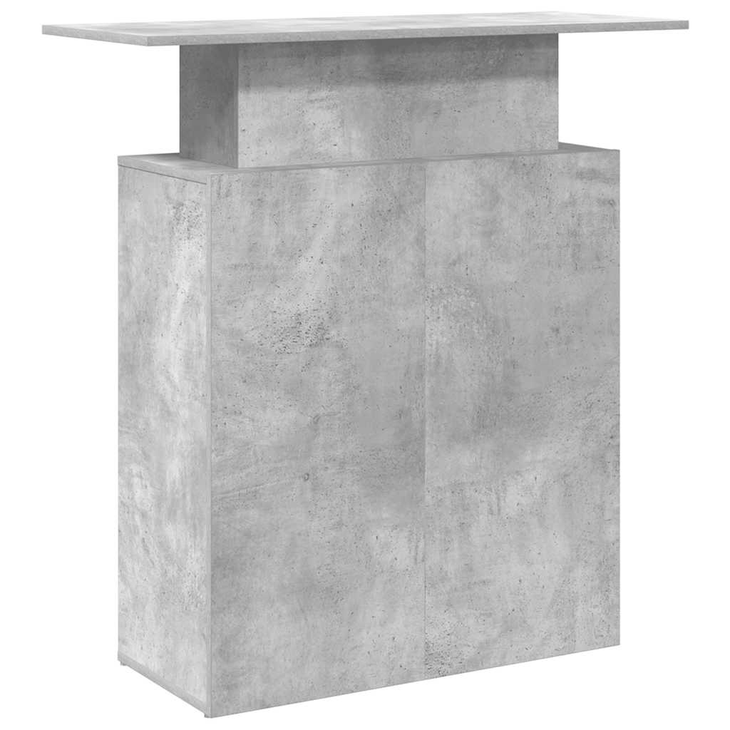 Birou de recepție Gri beton 100x40x104 cm Lemn prelucrat