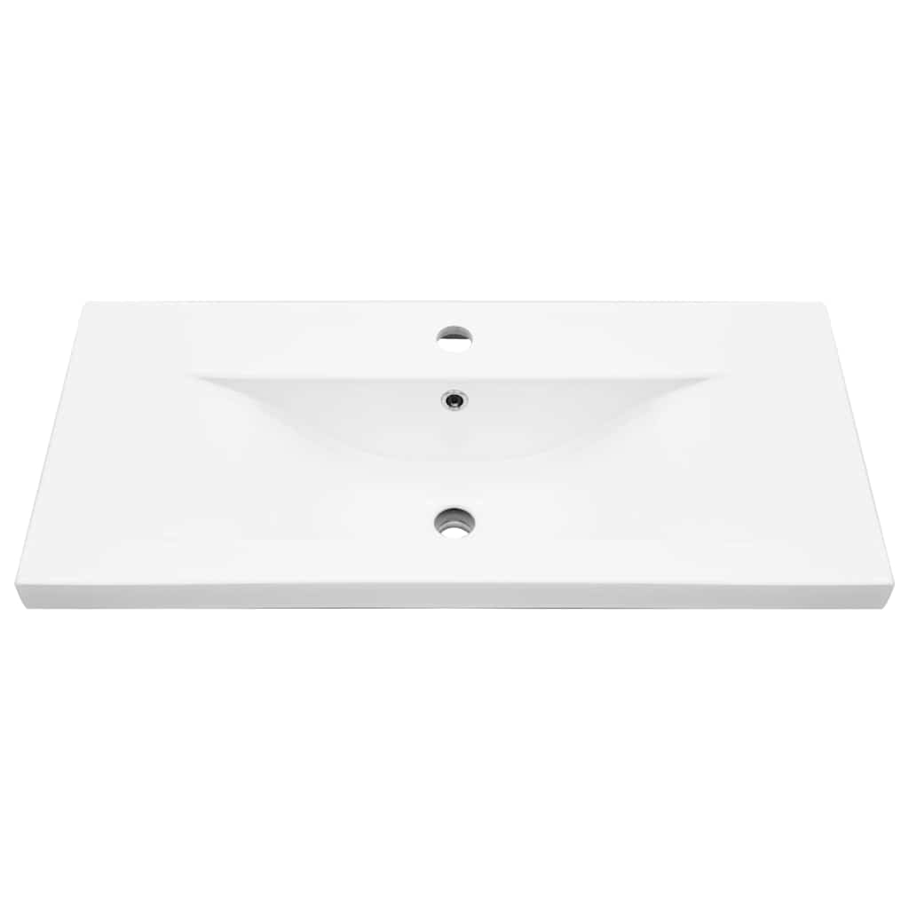 Set mobilier de baie, 3 piese, gri beton, lemn compozit