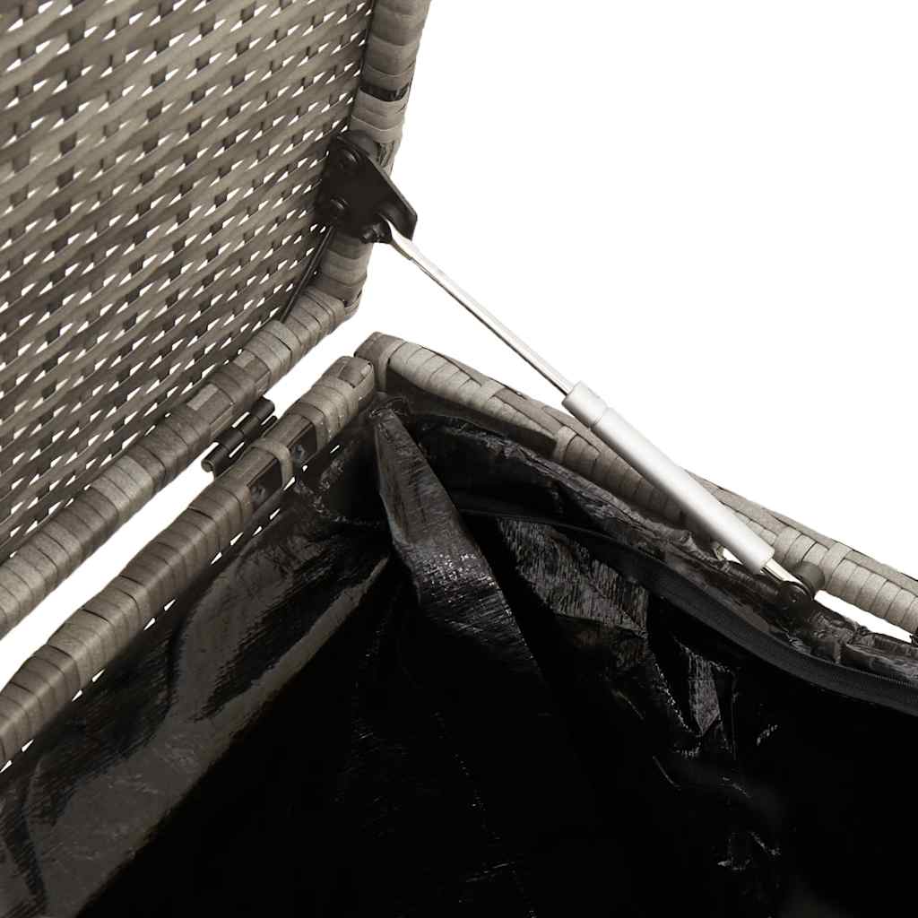 Ladă de grădină gri 110x50x58 cm, poliratan