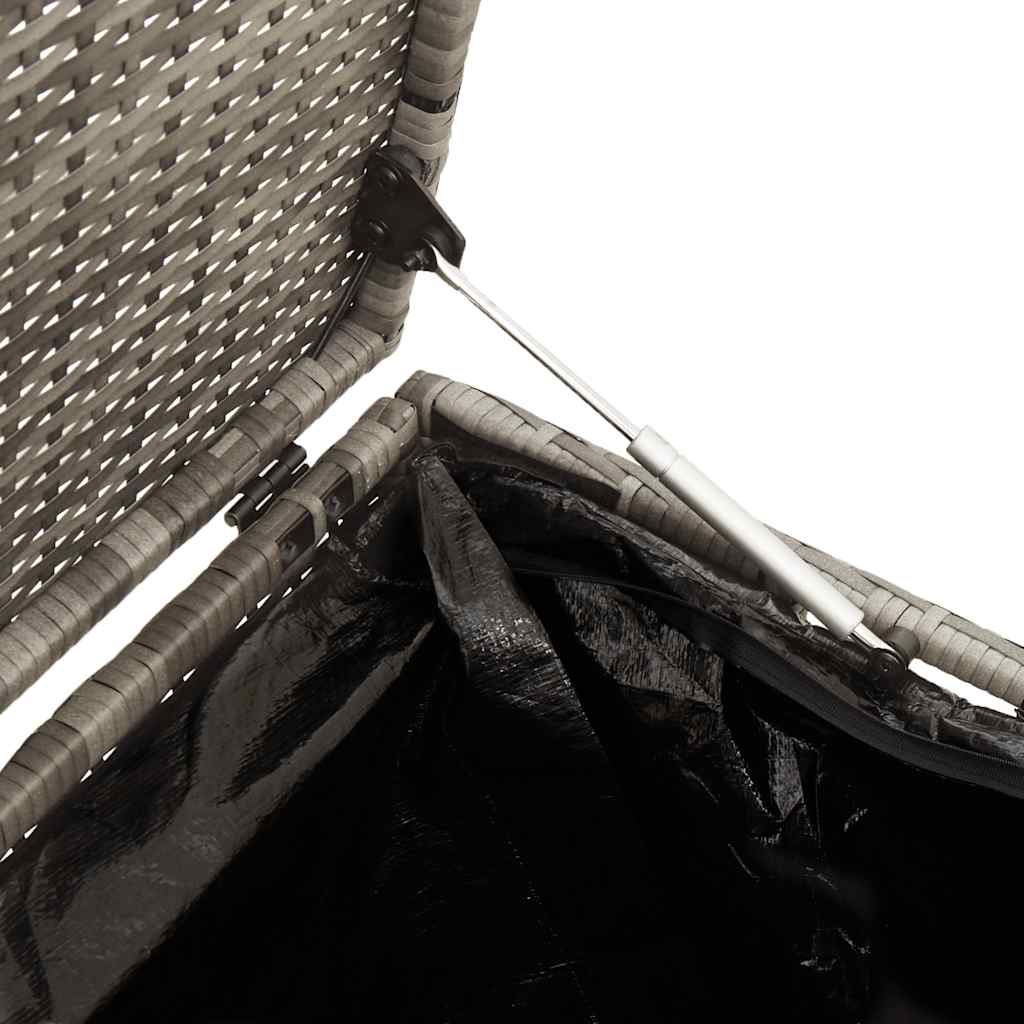 Cutie de depozitare de grădină gri 220x50x58 cm Poly Ratan