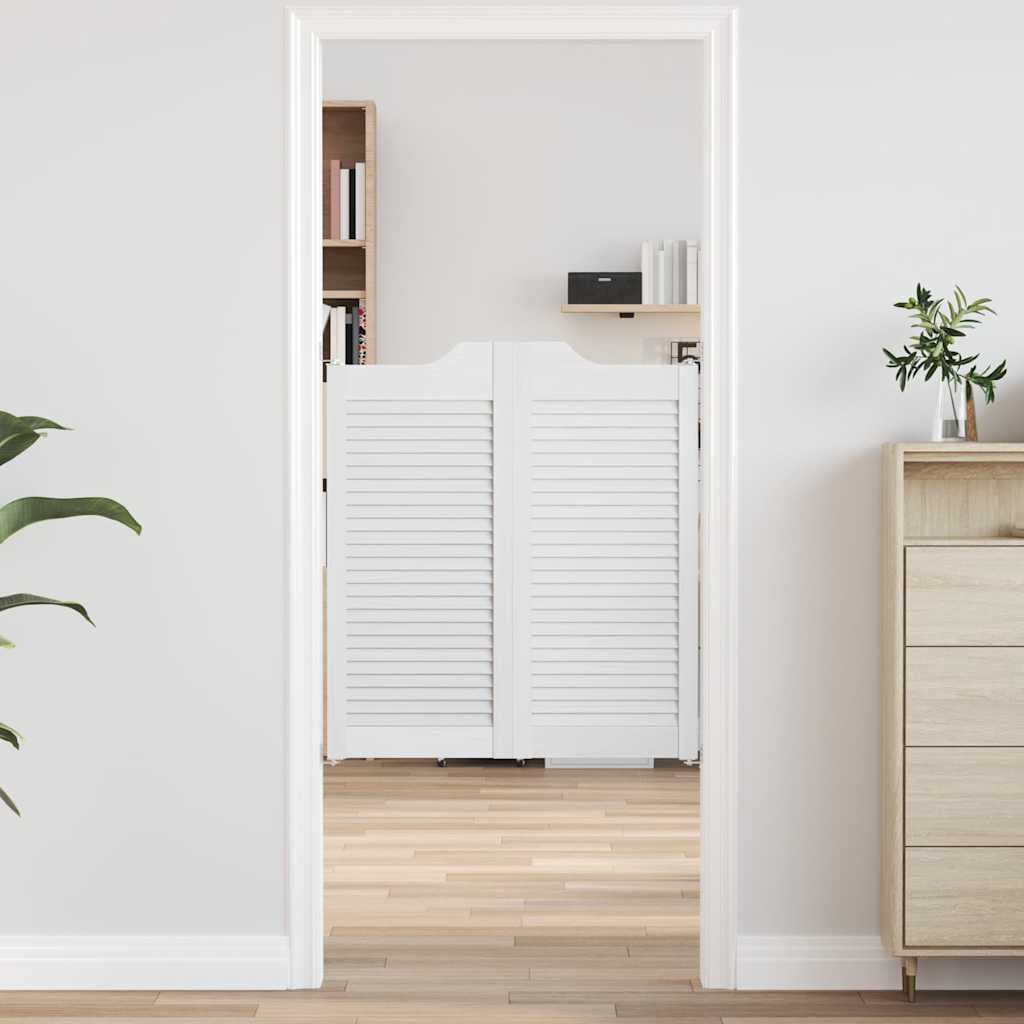Uși batante cu jaluzele design 2 perechi alb 90x80 cm