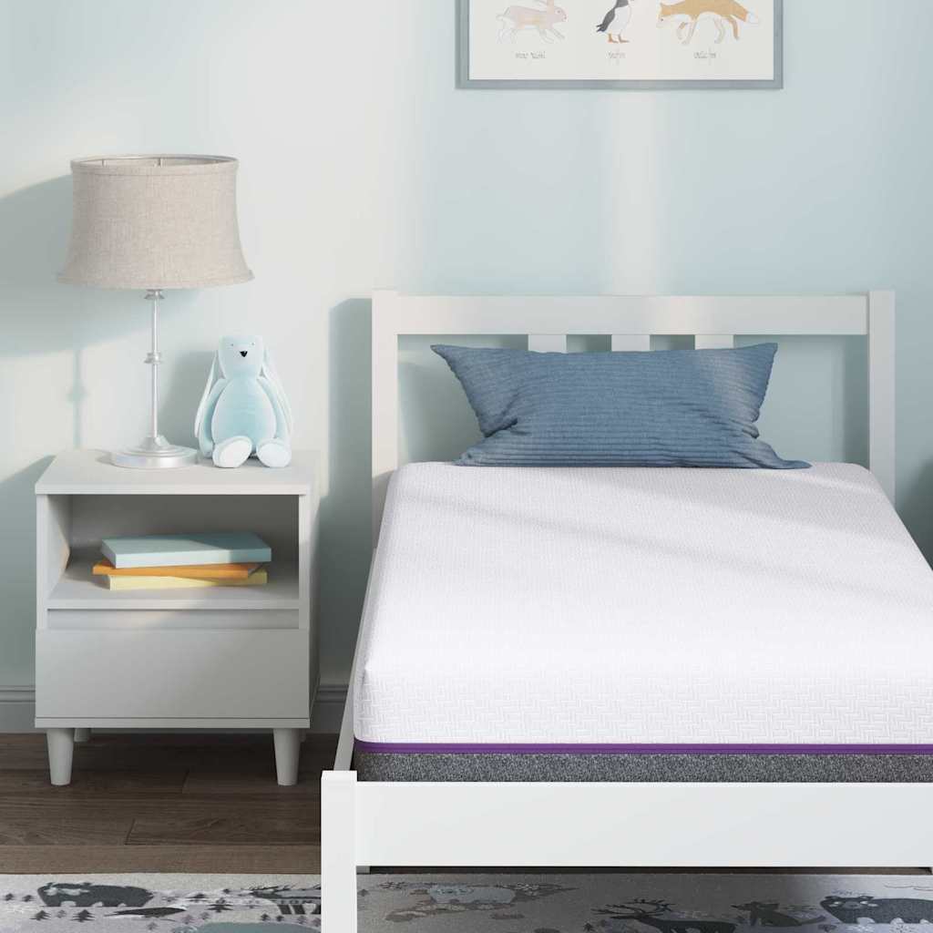 Saltea Alb și gri 80 x 160 cm Spumă cu Memorie