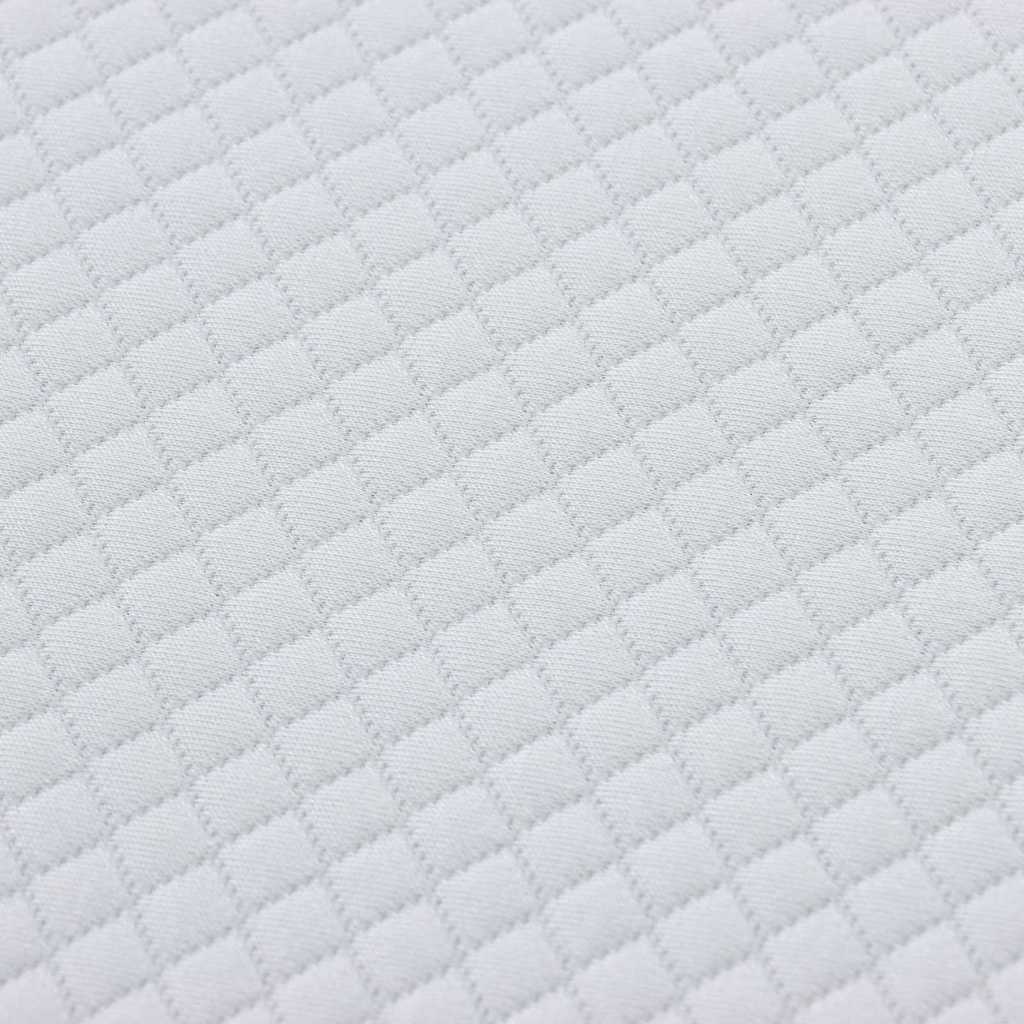 Saltea Alb și gri 140 x 190 cm Arcuri din buzunar