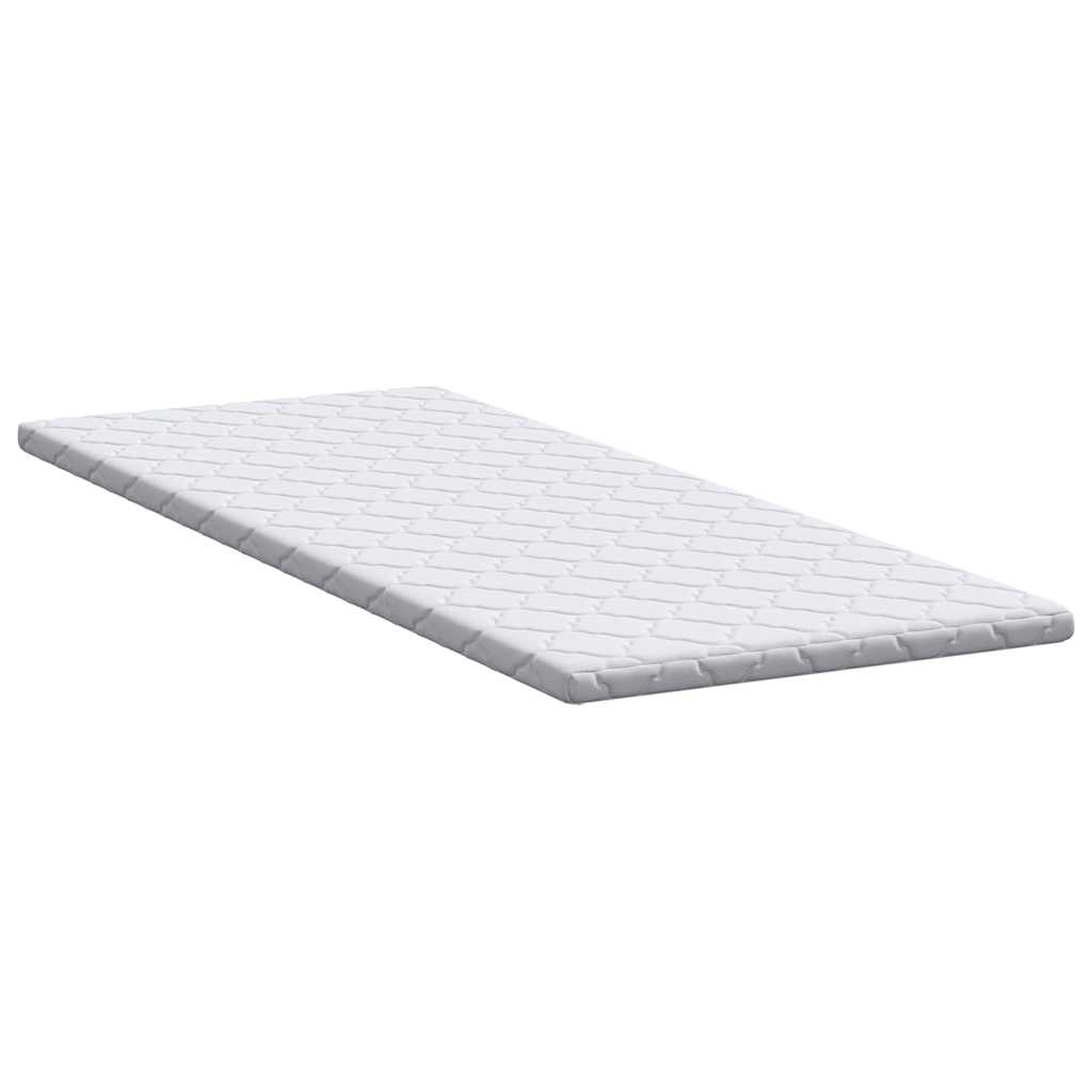 Topper din nucă de cocos Alb 80 x 200 x 5 cm Material jacquard