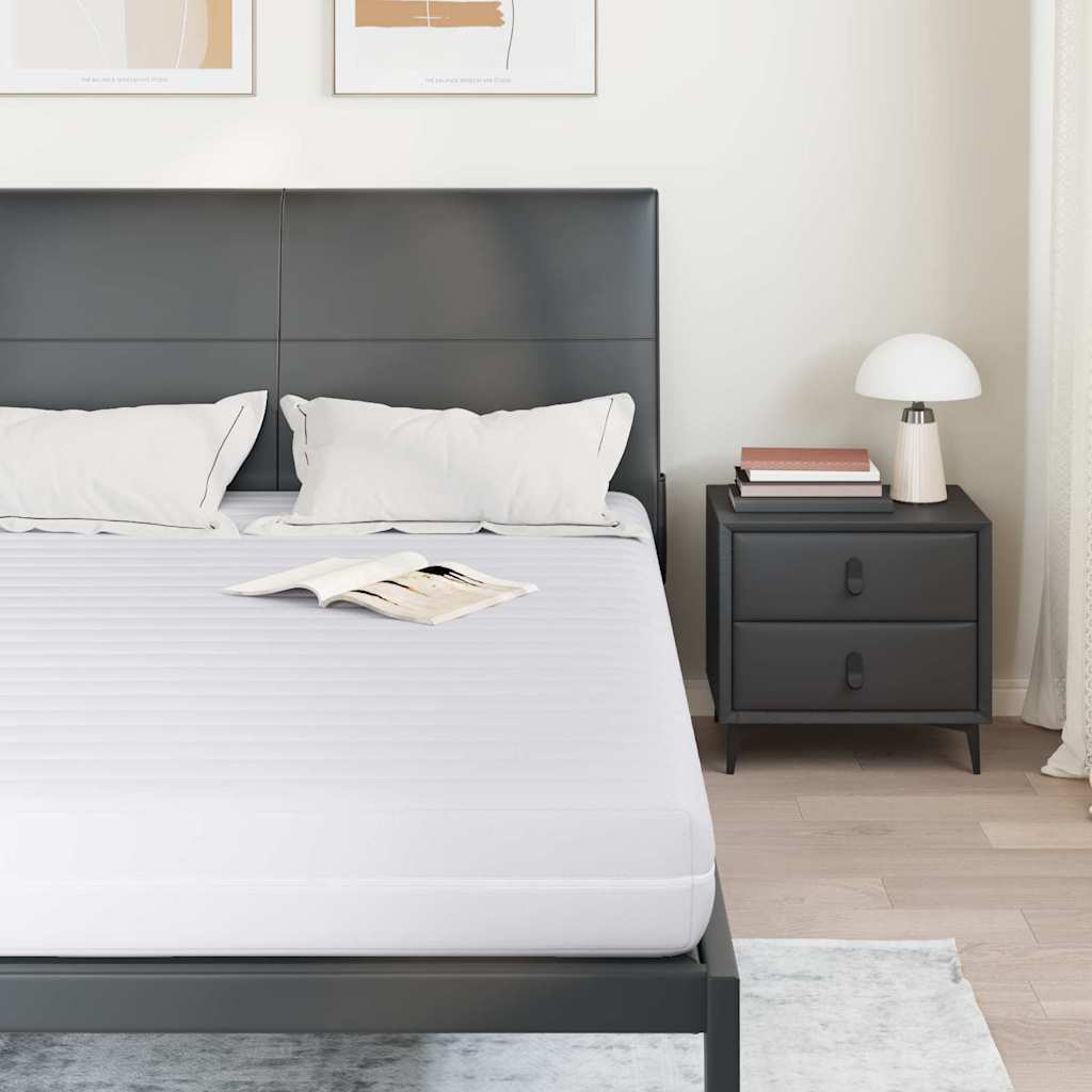 Saltea Alb 140 x 190 cm Arcuri din buzunar