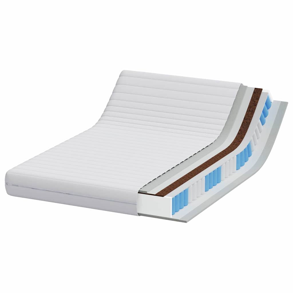 Saltea Alb 140 x 190 cm Arcuri din buzunar