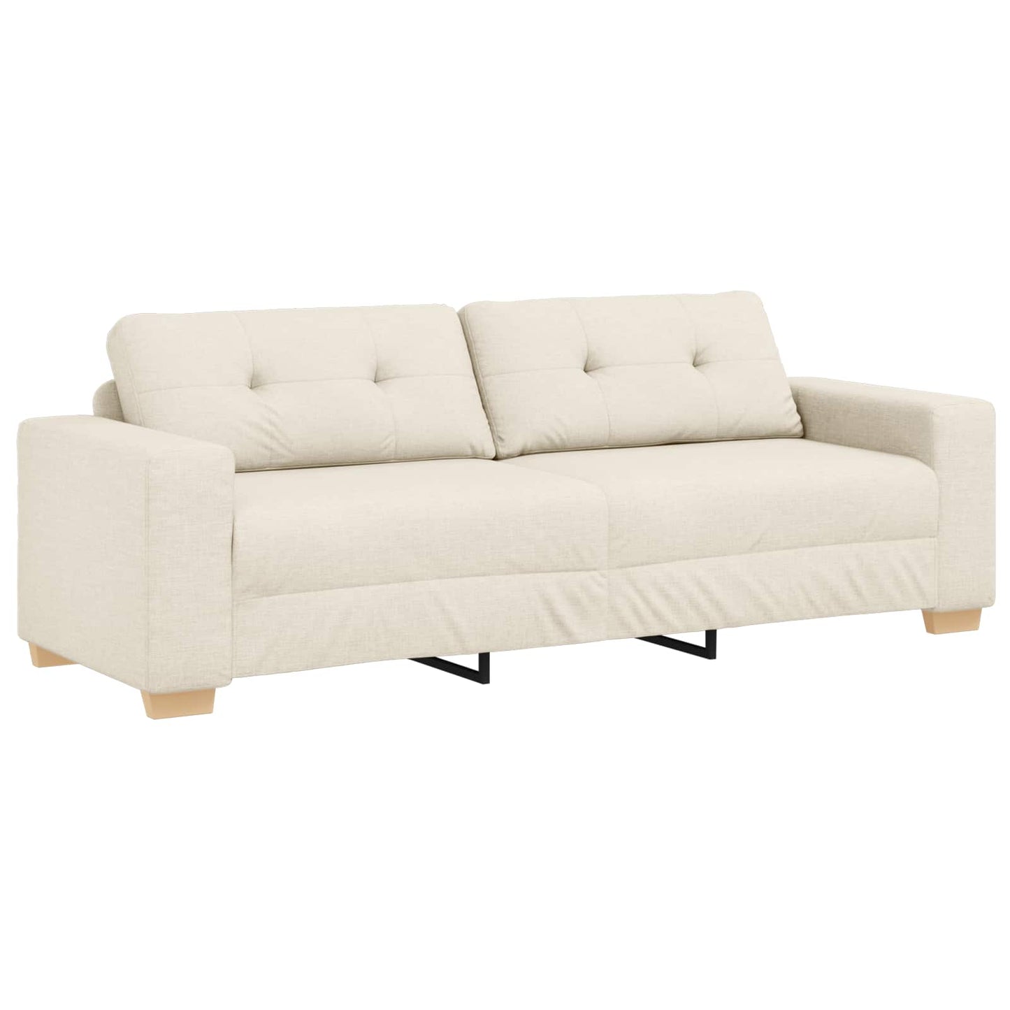 Canapea 2 pcs Bej Material textil din in