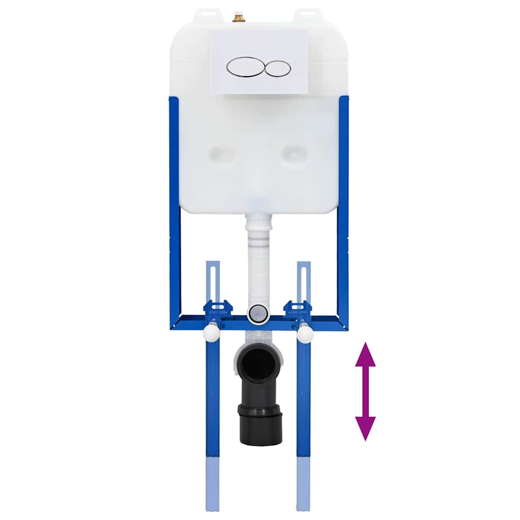 Cadru pentru rezervor cu depozitare Alb 50 x 8 x 131 cm Oțel