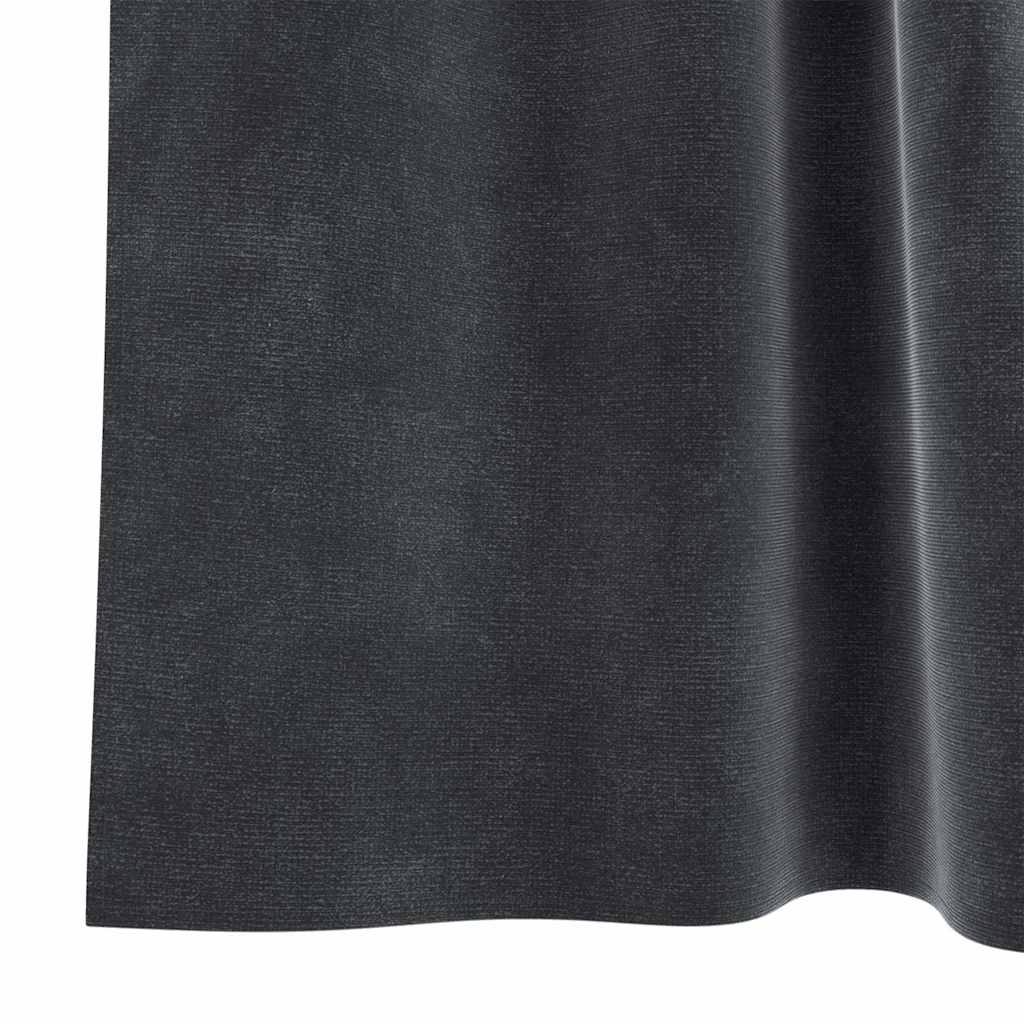Perdele opace 2 pcs Gri închis 140 x 140 cm Catifea