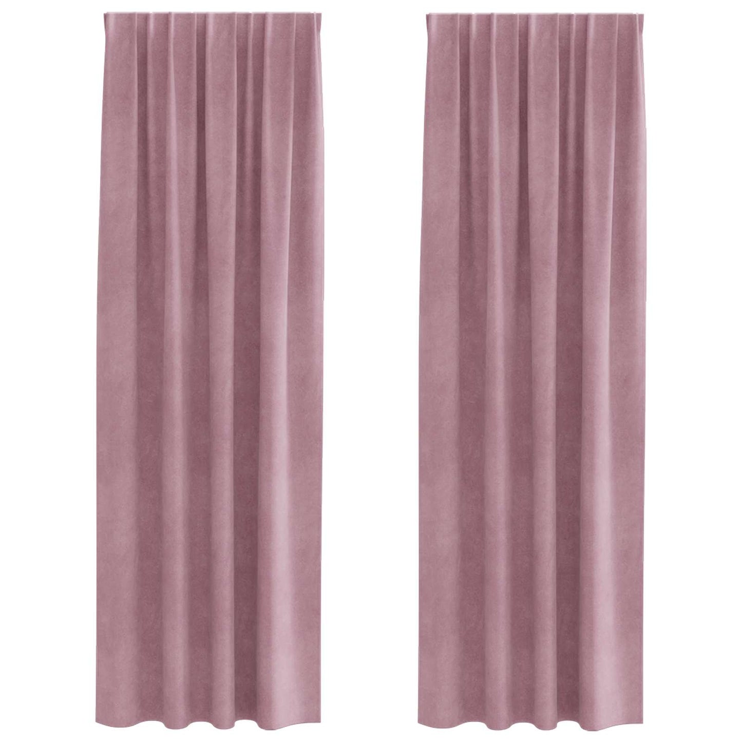 Perdele opace 2 pcs Roz închis 140 x 260 cm Catifea