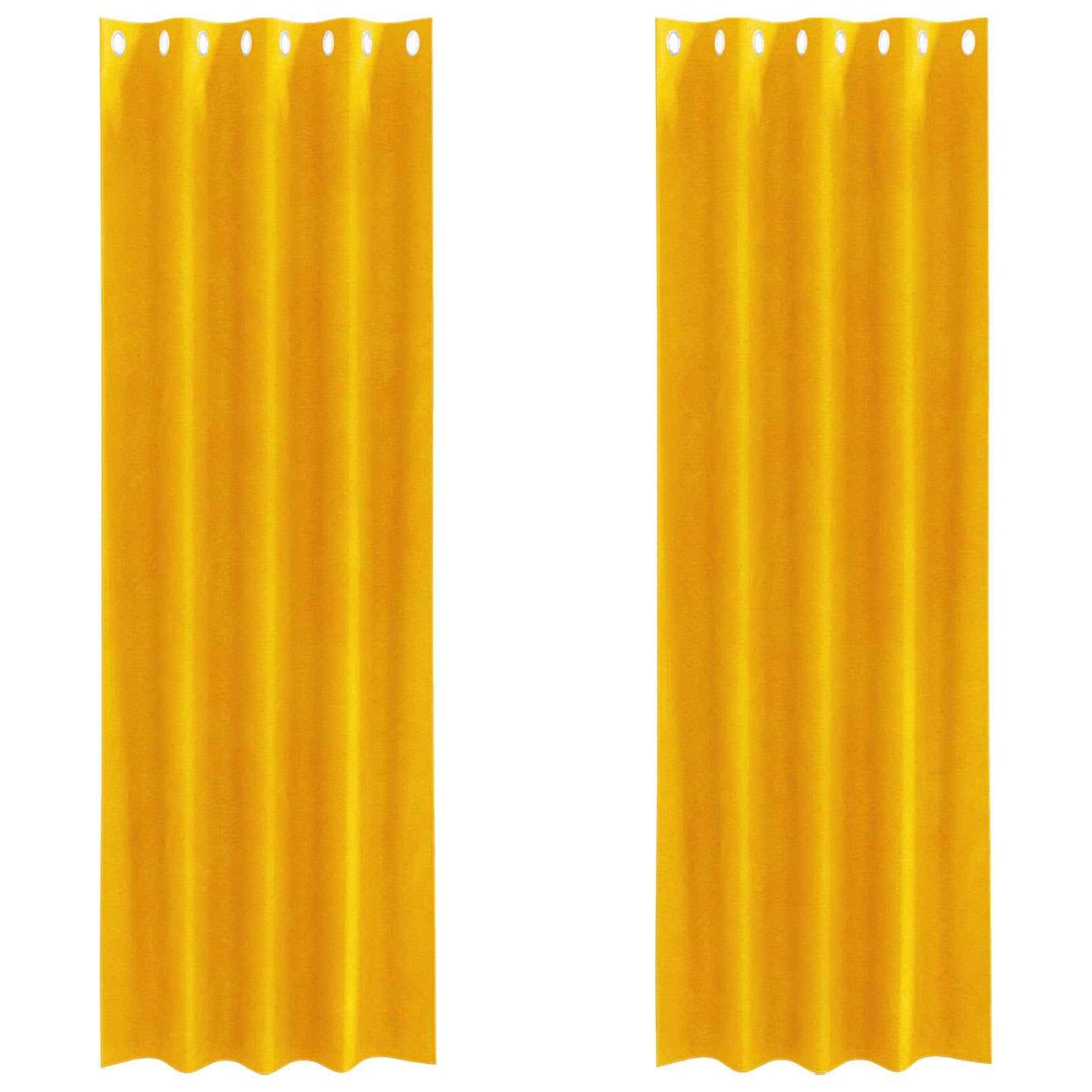 Perdele opace 2 pcs Galben muștar 140 x 245 cm Catifea