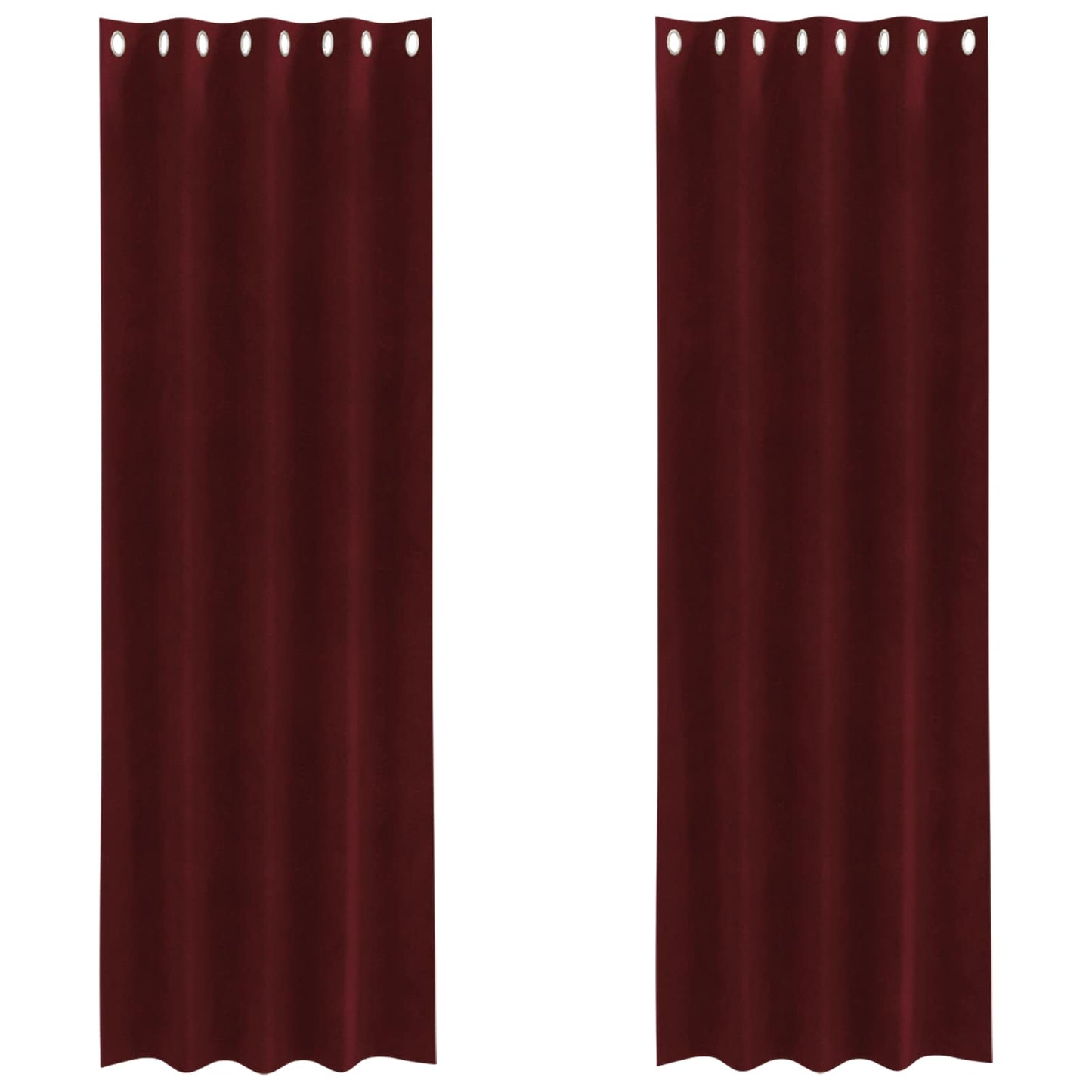 Perdele opace 2 pcs Roșu Vin 140 x 245 cm Catifea
