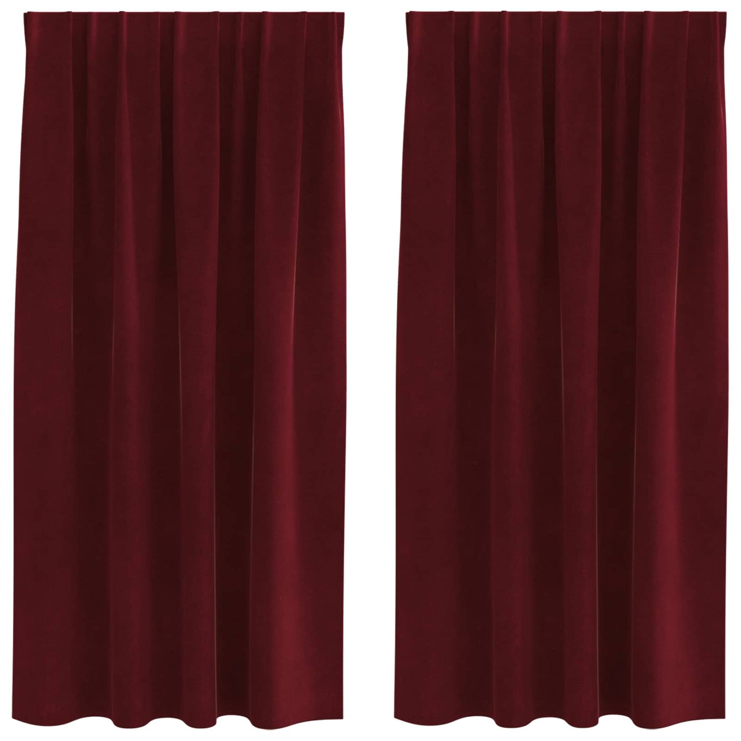 Perdele opace 2 pcs Roșu Vin 140 x 175 cm Catifea