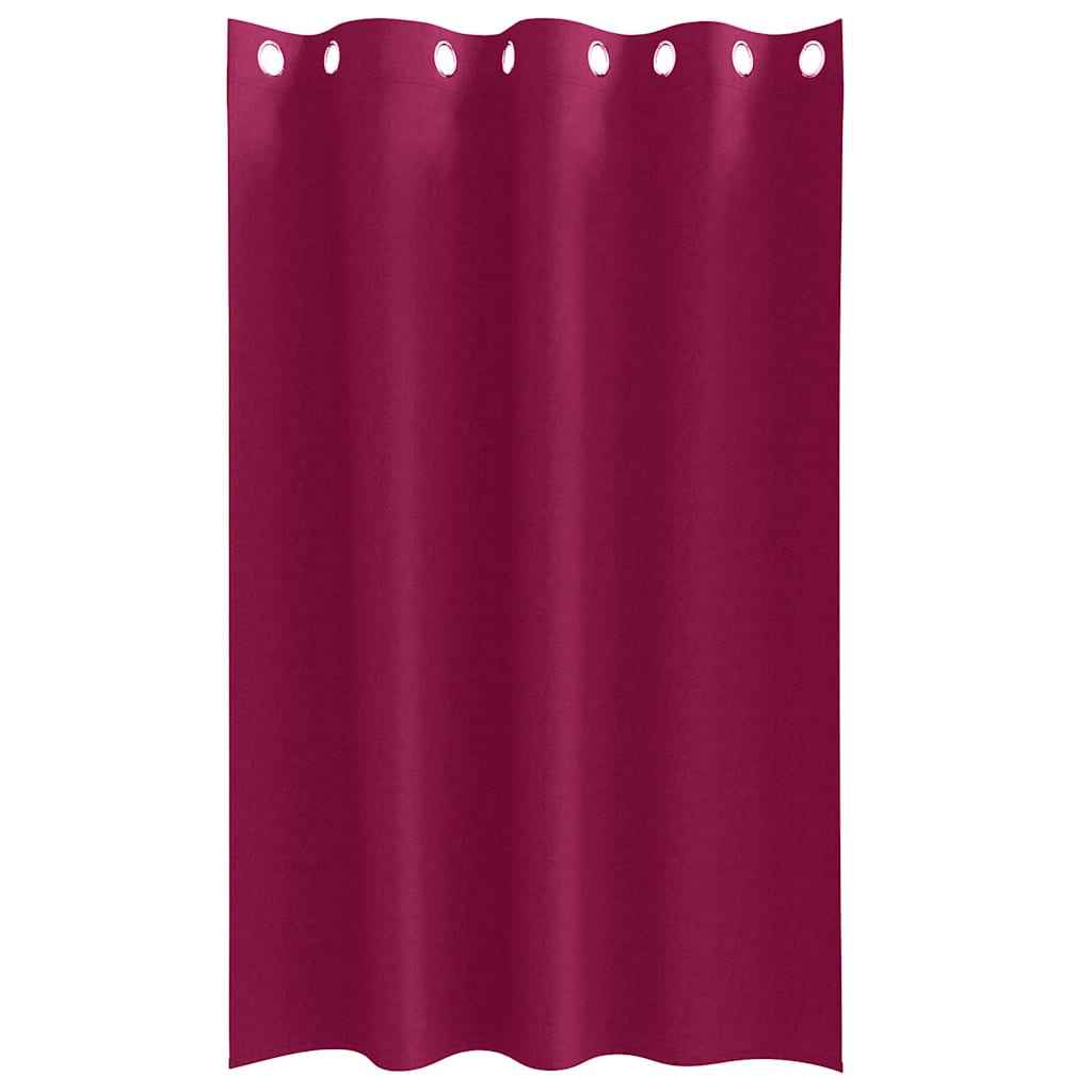 Perdele Opaque cu Inel 2 pcs Roșu Vin 175 x 140 cm Poliester