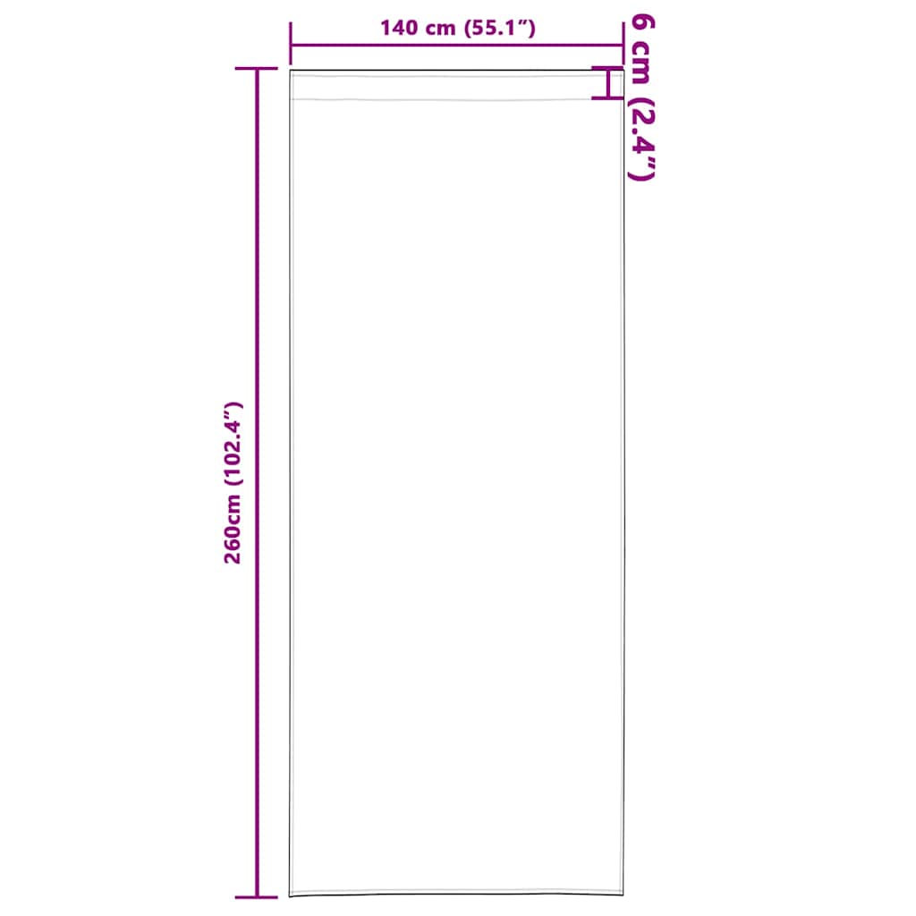 Perdele Opaque cu Inel 2 pcs Roșu Vin 260 x 140 cm Poliester