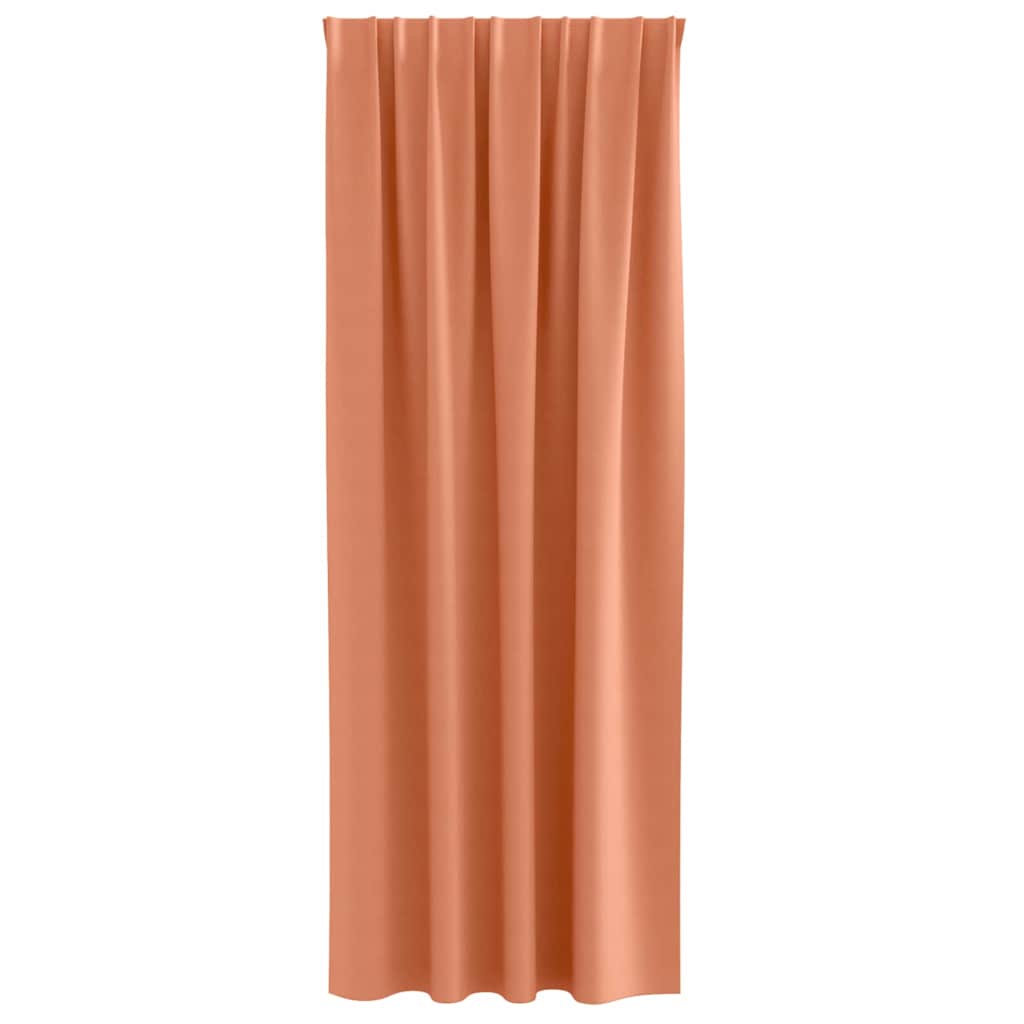 Perdele Opaque cu Inel 2 pcs Terracota 260 x 140 cm Poliester