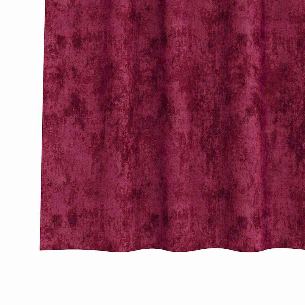 Cortine din catifea cu perdele 2 pcs bordo 175 x 140 cm Catifea