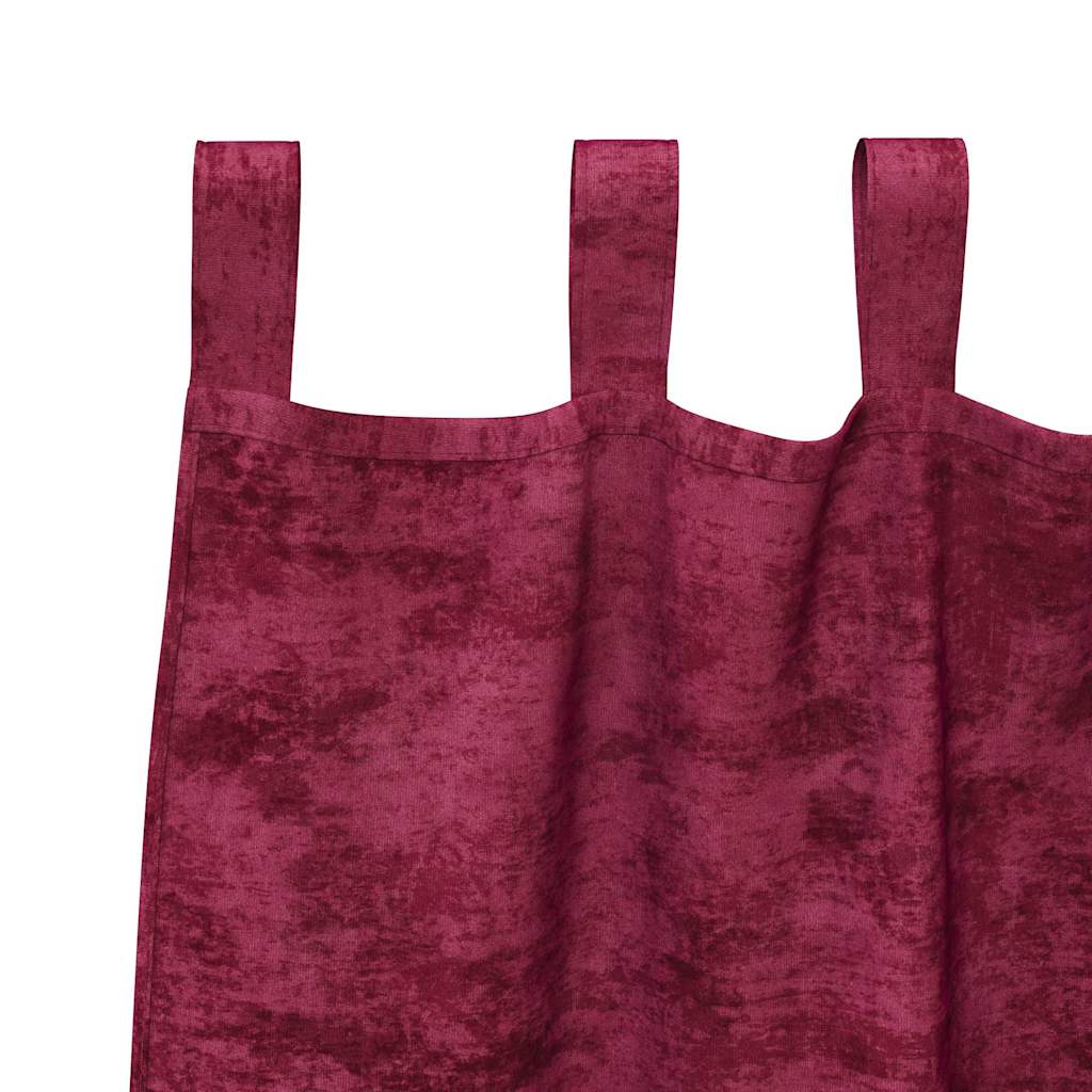 Cortine din catifea cu perdele 2 pcs bordo 245 x 140 cm Catifea