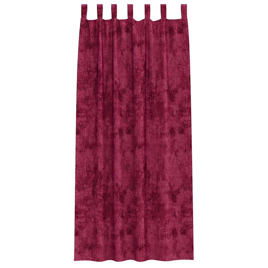 Cortine din catifea cu perdele 2 pcs bordo 260 x 140 cm Catifea