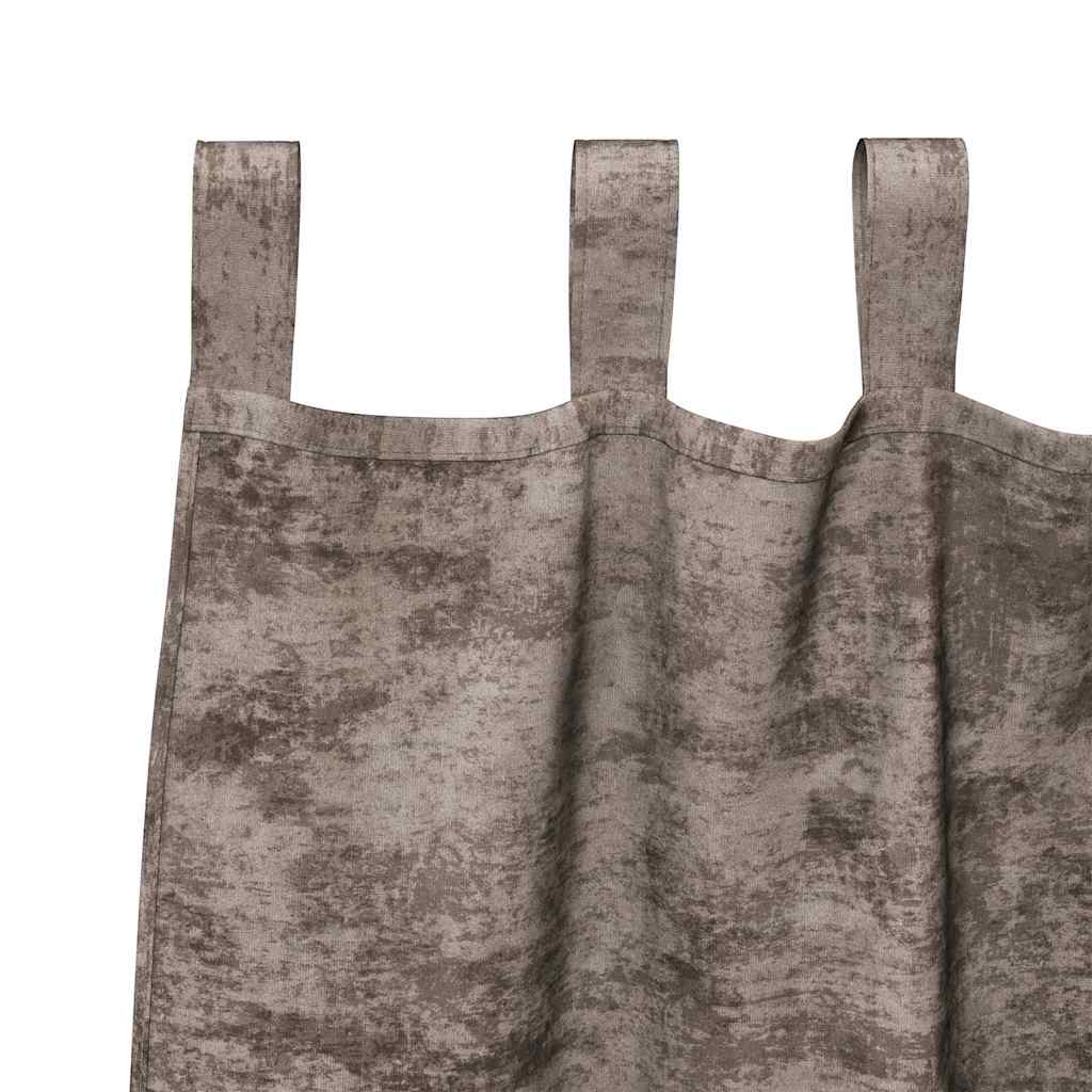 Cortine din catifea 2 pcs Cappuccino 260 x 140 cm Catifea