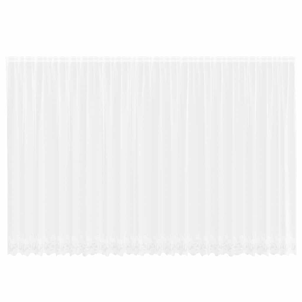 Cortină din Dantelă cu perdele Alb 240 x 600 cm Poliester