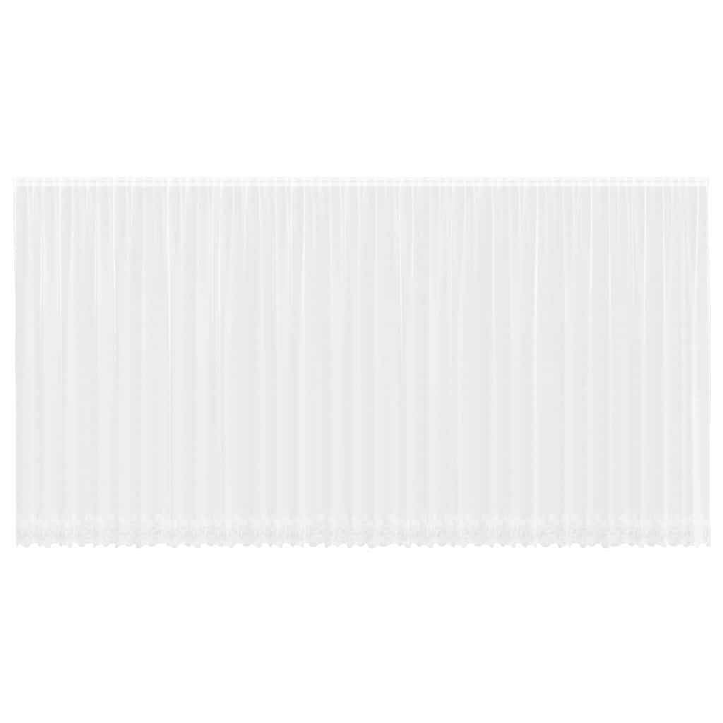 Cortină din Dantelă cu perdele Alb 260 x 900 cm Poliester