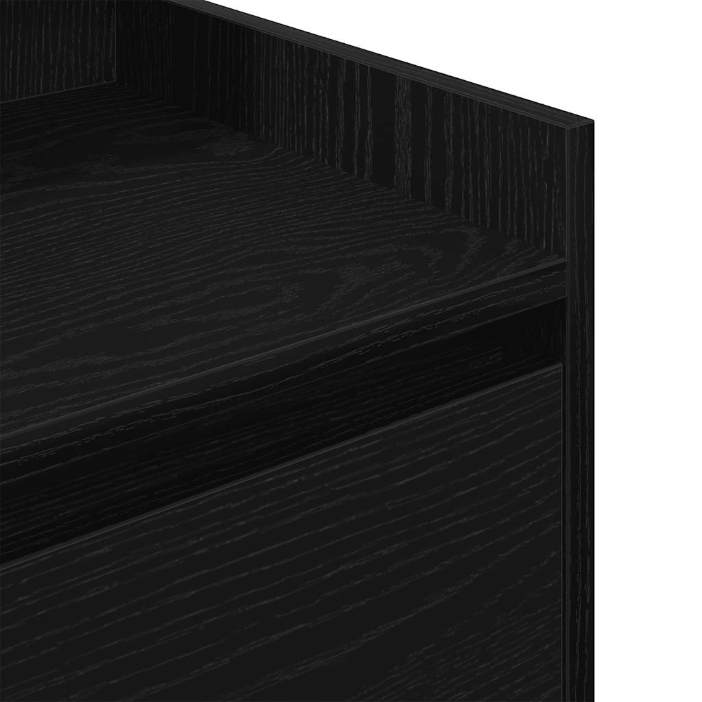 Noptiere cu 2 sertare 2 buc Negru 38x34x80 cm