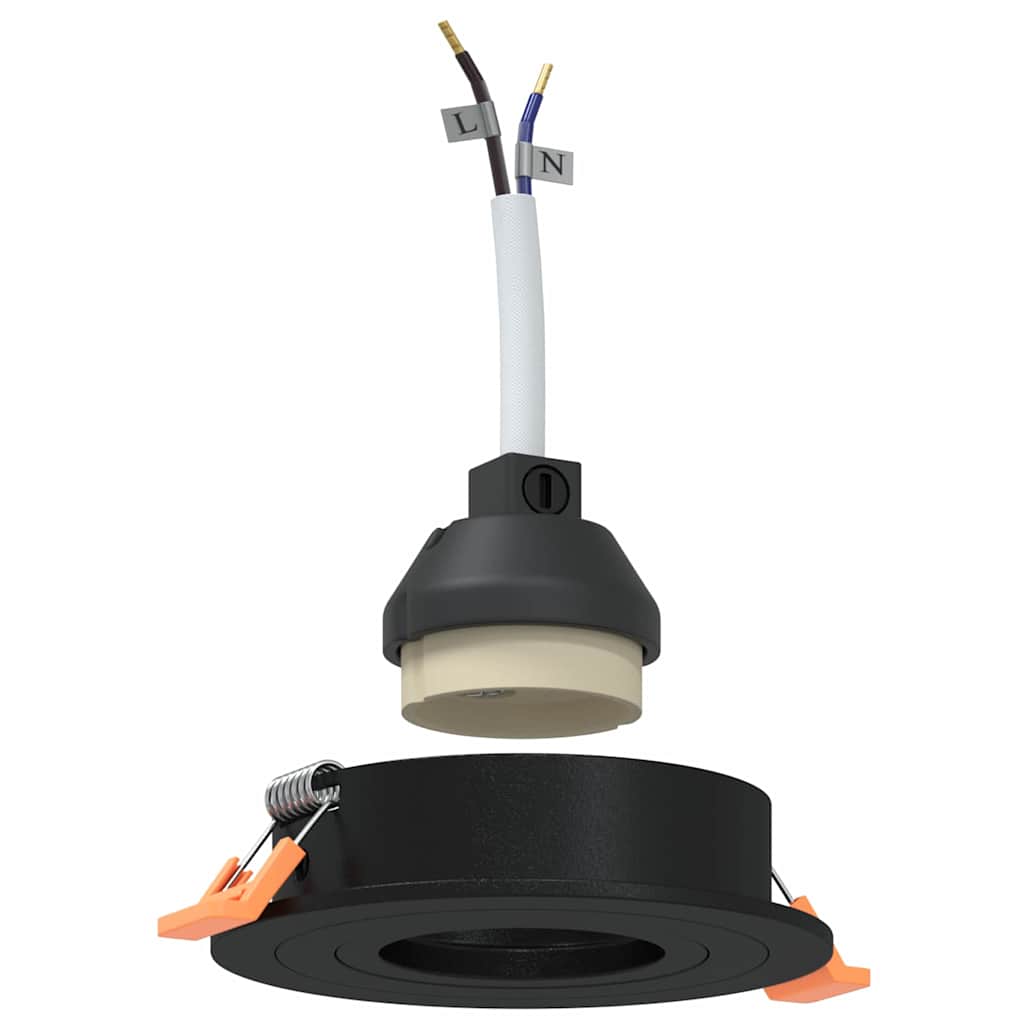 Spot 24 pcs Negru 9 x 9 x 2 cm Aluminiu