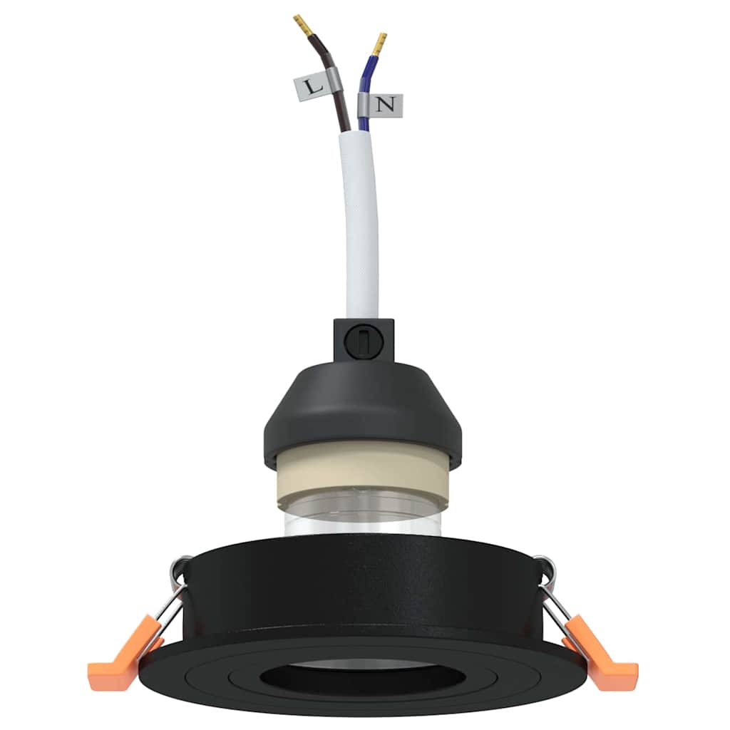 Spot 24 pcs Negru 9 x 9 x 2 cm Aluminiu