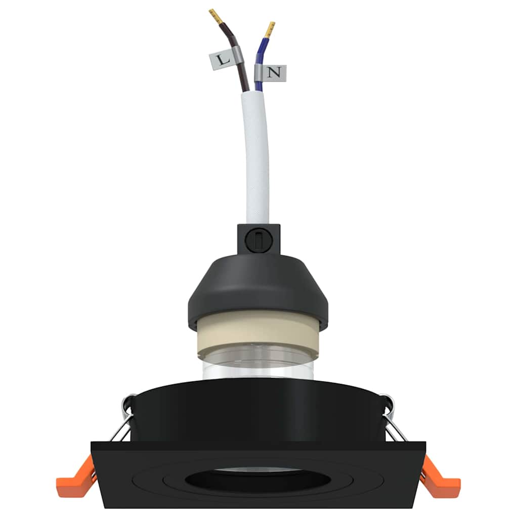 Spot 12 pcs Negru 9 x 9 x 2 cm Aluminiu