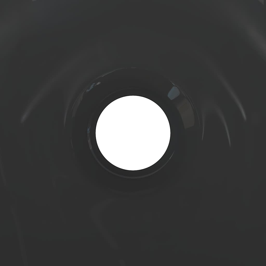 Lavoar negru lucios Ø28x10 cm ceramică