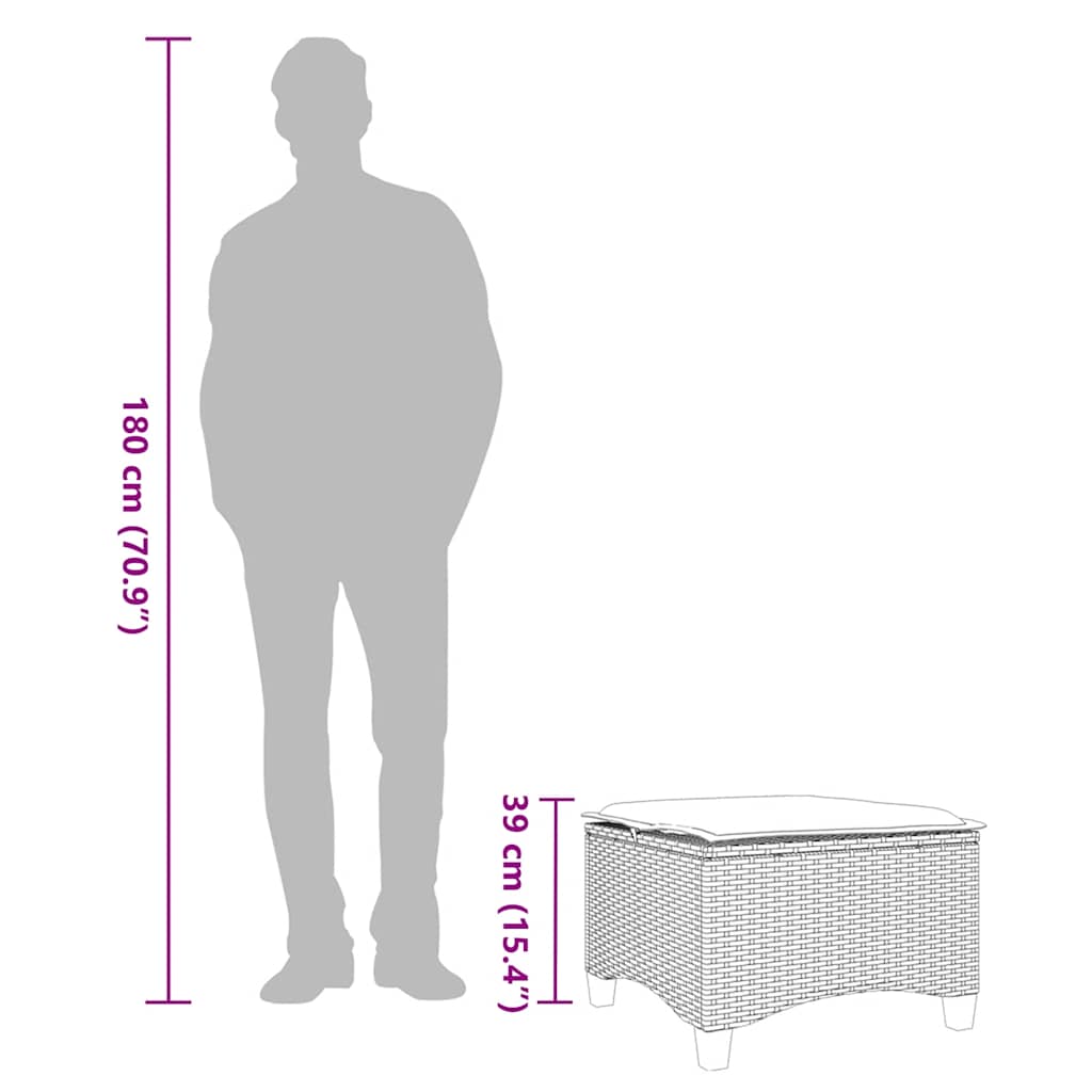 Scaune de grădină cu perne 2 buc Bej 55x55x36 cm Poly Ratan