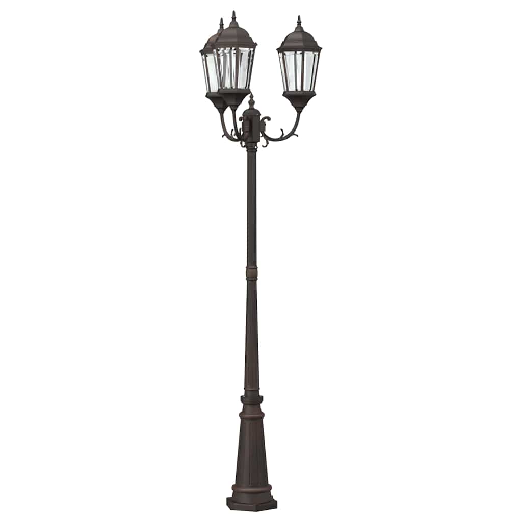 Lumina de grădină Bronz 61 x 53 x 235 cm Aluminiu și sticlă