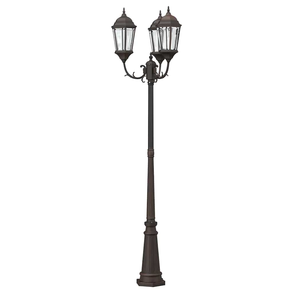 Lumina de grădină Bronz 61 x 53 x 235 cm Aluminiu și sticlă