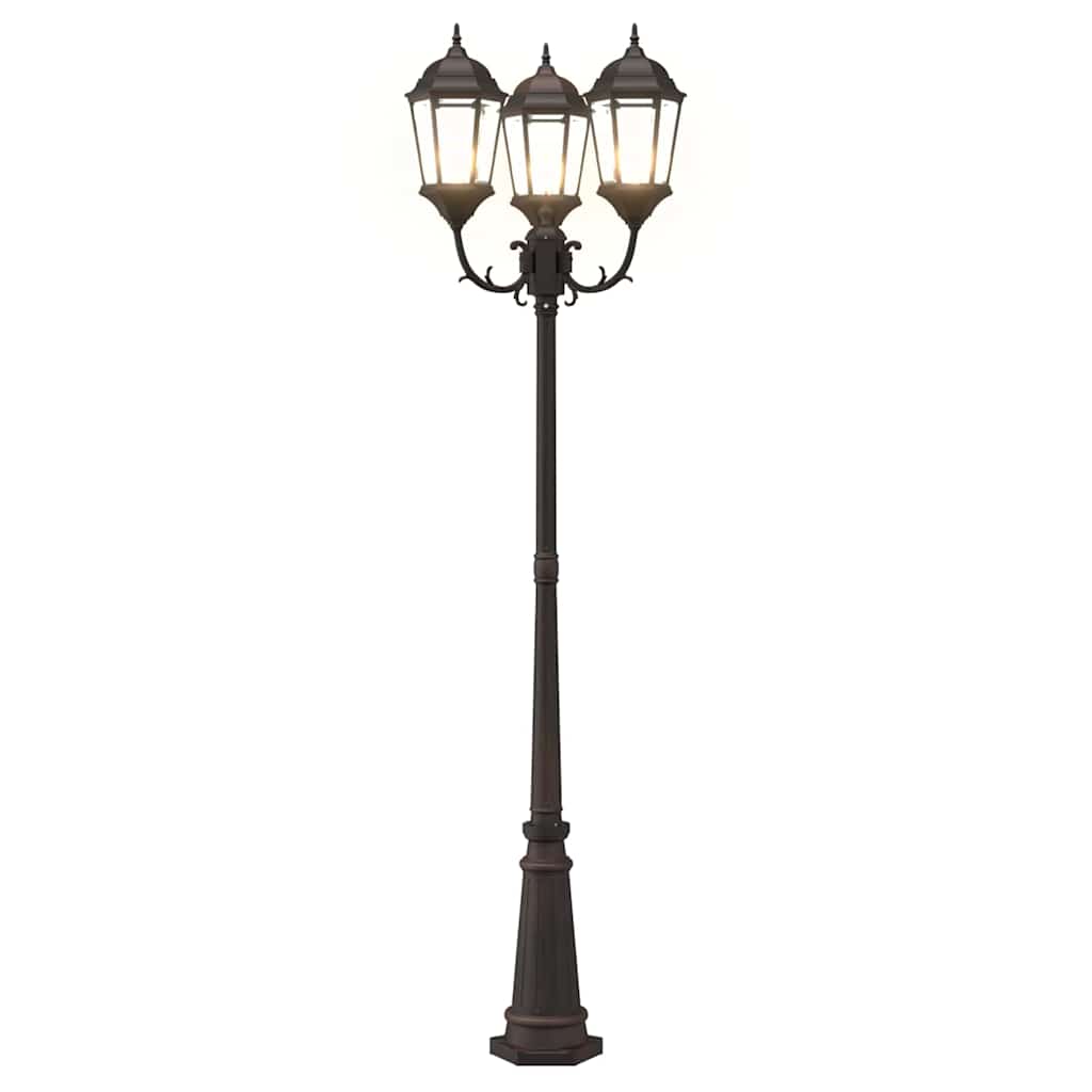 Lumina de grădină Bronz 61 x 53 x 235 cm Aluminiu și sticlă