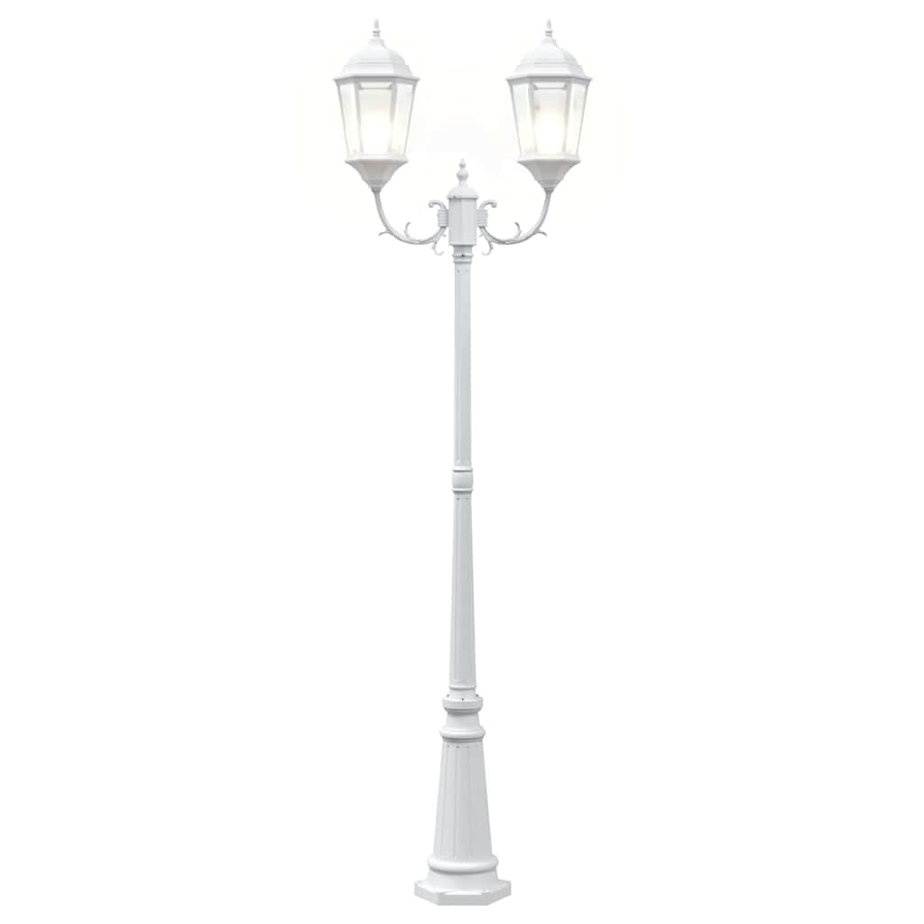 Lumina de grădină Alb 68 x 20 x 235 cm Aluminiu și sticlă
