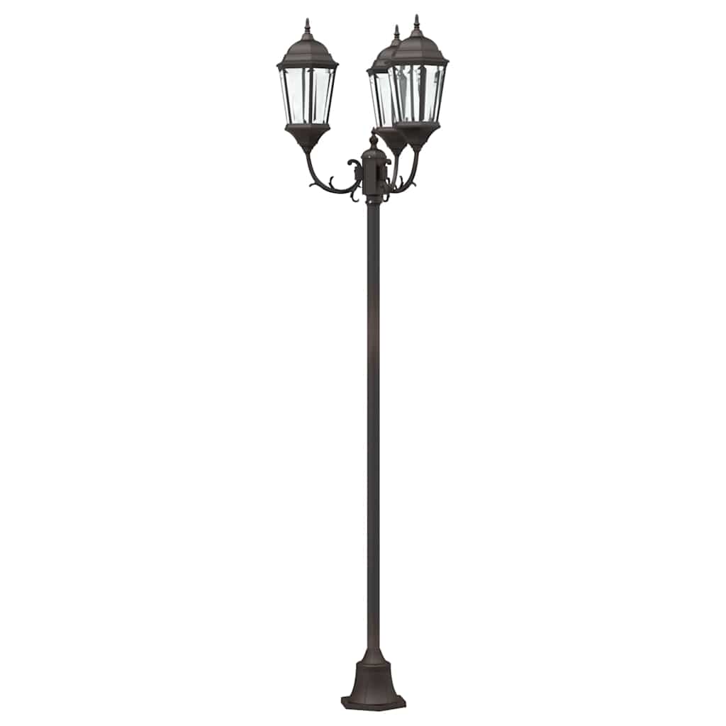 Lumina de grădină Bronz 57 x 49 x 241 cm Aluminiu și sticlă