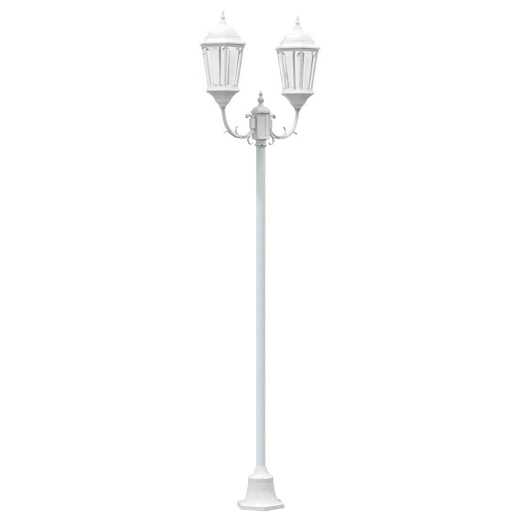 Lumina de grădină Alb 68 x 20 x 235 cm Aluminiu și sticlă