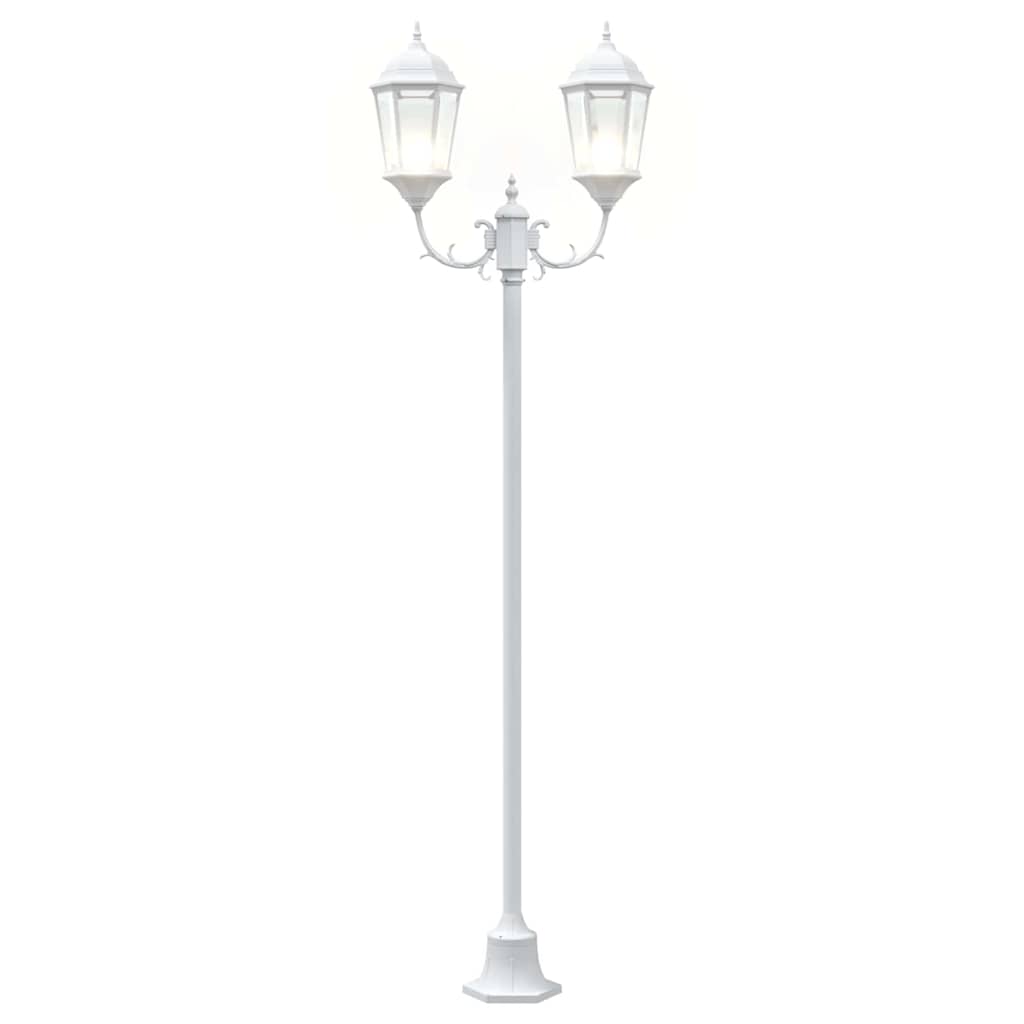 Lumina de grădină Alb 68 x 20 x 235 cm Aluminiu și sticlă