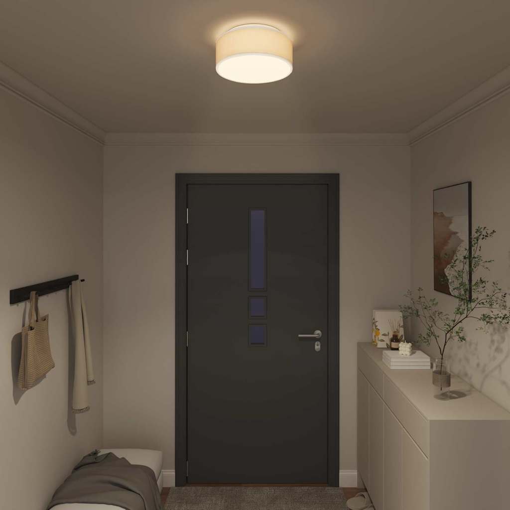 Lampă de tavă Alb 30 x 30 x 13,5 cm țesătură