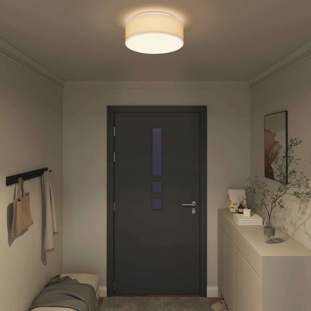 Lampă de tavă Alb 38 x 38 x 13,5 cm țesătură