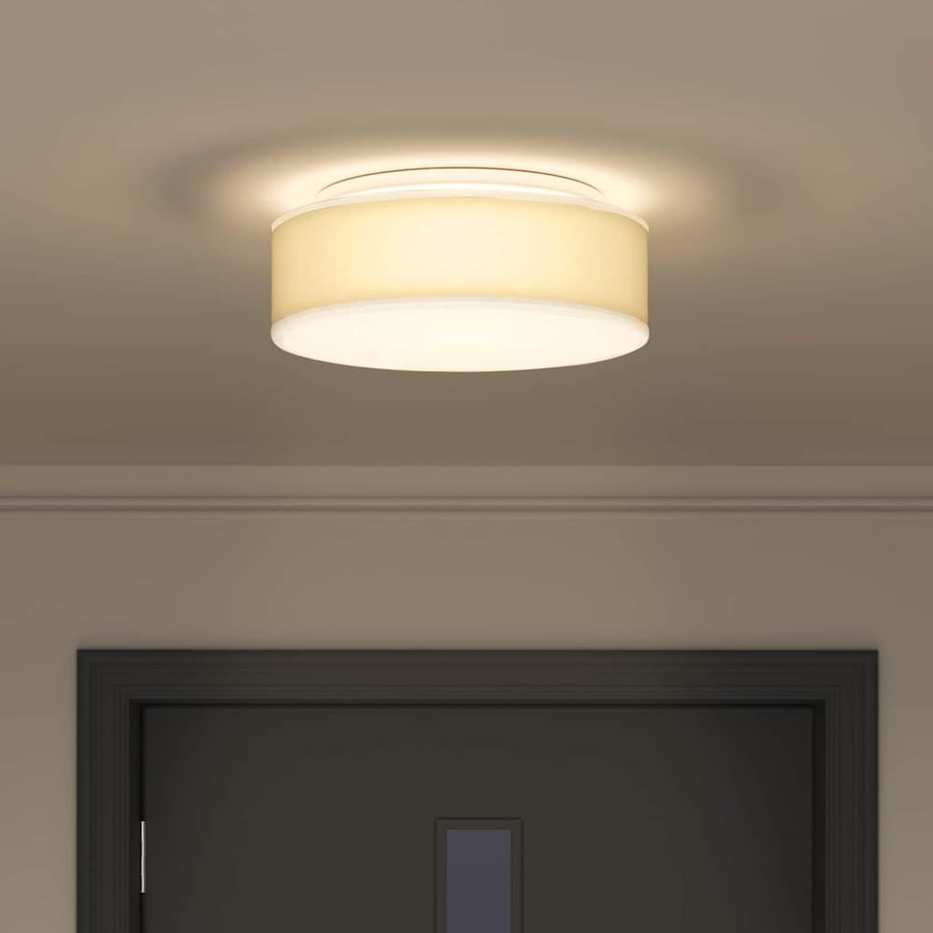 Lampă de tavă Alb 38 x 38 x 13,5 cm țesătură